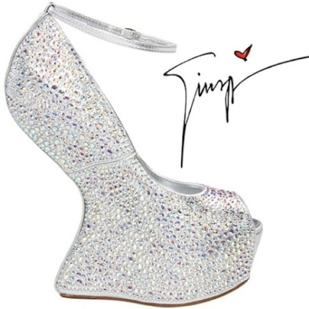 Giuseppe Zanotti SS2012 Archival JEM 105 Swarovski Crystal Wedge Platforms